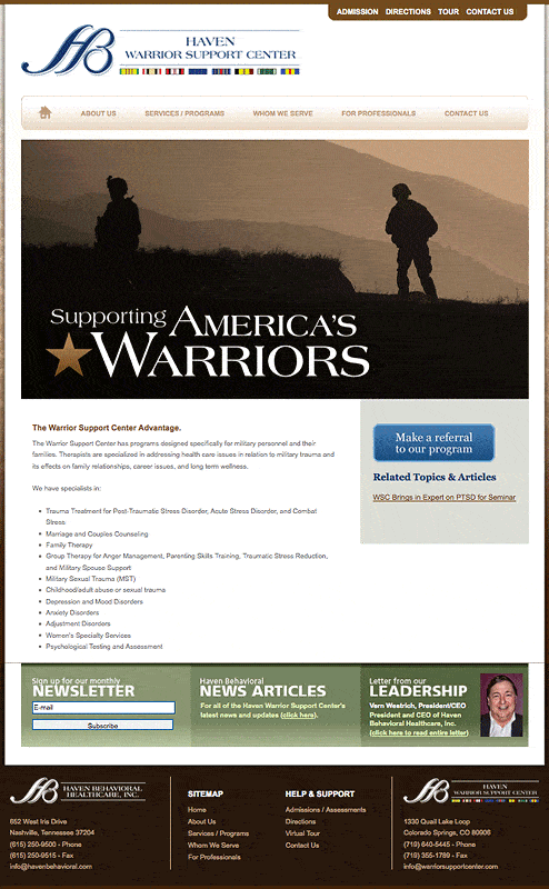 Army Navy Air Force Marine PTSD treatment