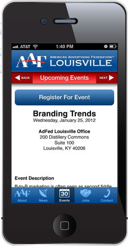 Mobile App Louisville Smartphone Android Iphone AAF