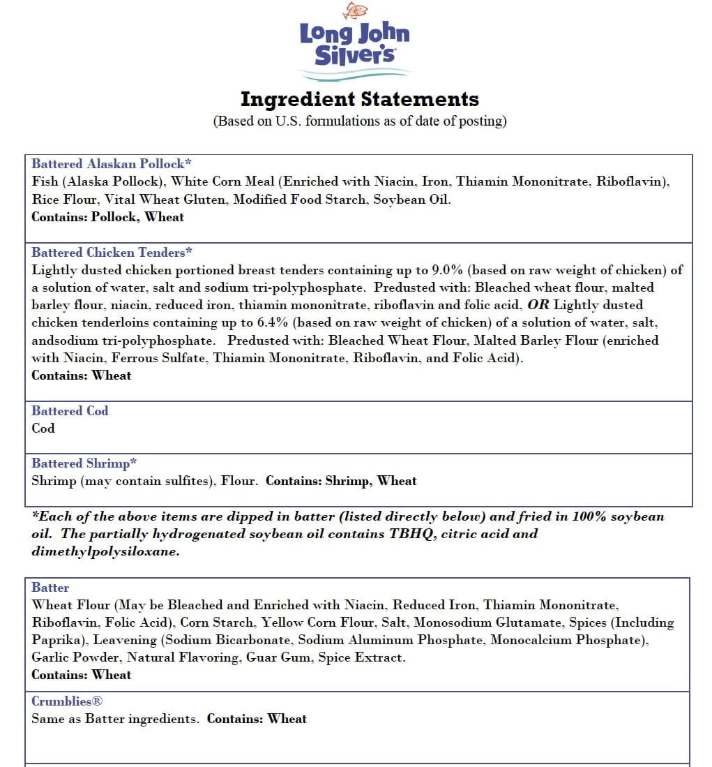 long john silver's website